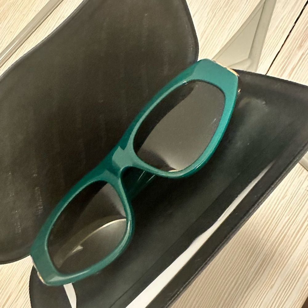 Green Balenciaga Sunglasses